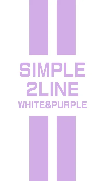 [LINE着せ替え] ホワイト＆パープルライン(シンプル)の画像1