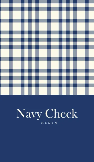 [LINE着せ替え] -Navy Check-の画像1