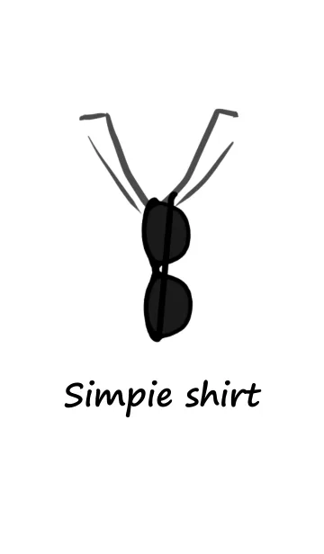 Simple shirt and sunglassesの着せ替えメイン画像