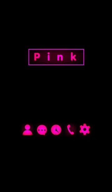 [LINE着せ替え] Pink in black themeの画像1