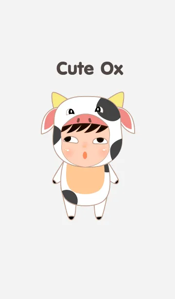 [LINE着せ替え] Simple cute Ox themeの画像1