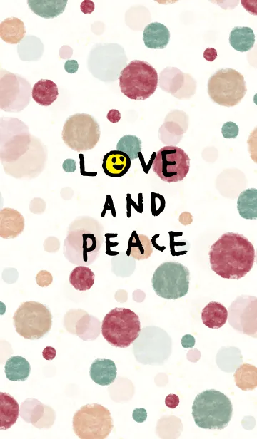 [LINE着せ替え] ラブ アンド ピース-水彩水玉-の画像1