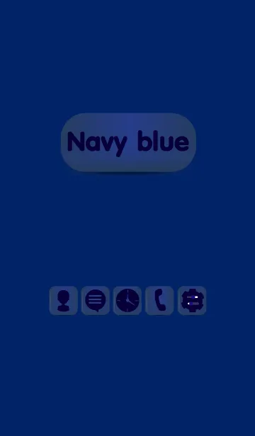 [LINE着せ替え] Simple Navy Blue Button themeの画像1