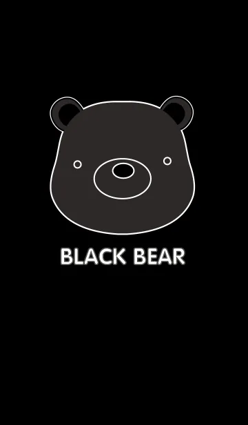[LINE着せ替え] Simple Black Bear themeの画像1