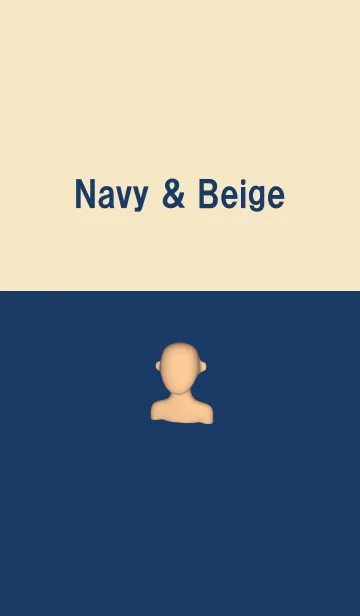 [LINE着せ替え] Navy ＆ Beige Simple design 20の画像1