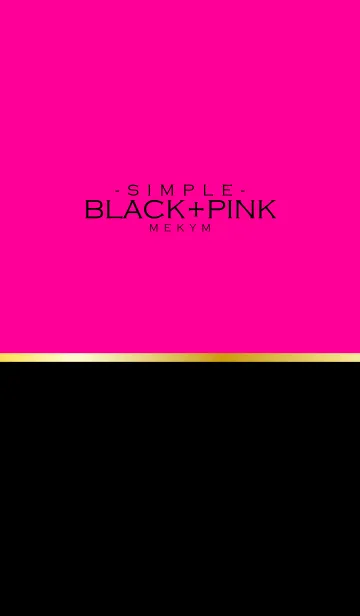 [LINE着せ替え] -SIMPLE- BLACK+PINKの画像1