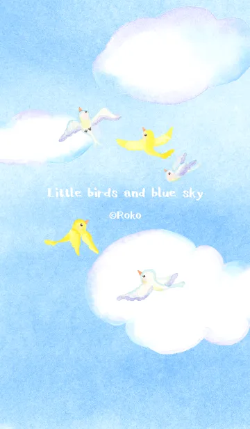 [LINE着せ替え] 小鳥と青空の画像1