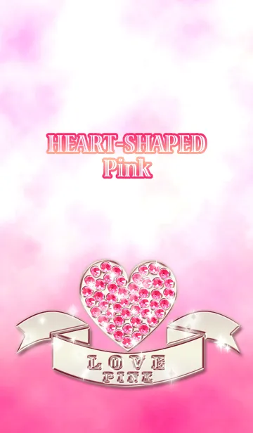 [LINE着せ替え] LOVE♡ハート型 ピンクの画像1