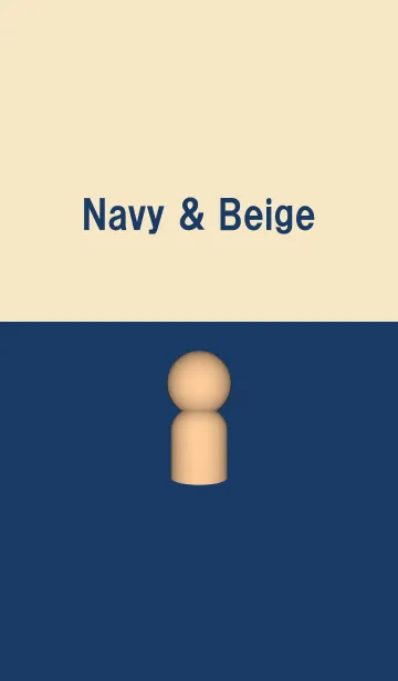 [LINE着せ替え] Navy ＆ Beige Simple design 21の画像1