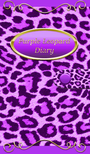 [LINE着せ替え] Purple豹柄ダイアリーの画像1