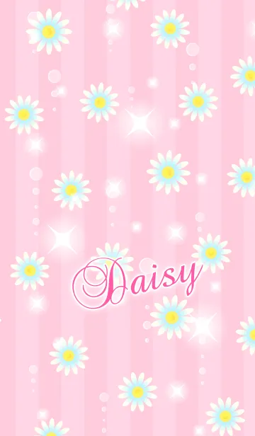 [LINE着せ替え] デイジーのかわいい花柄の着せかえ ピンクの画像1