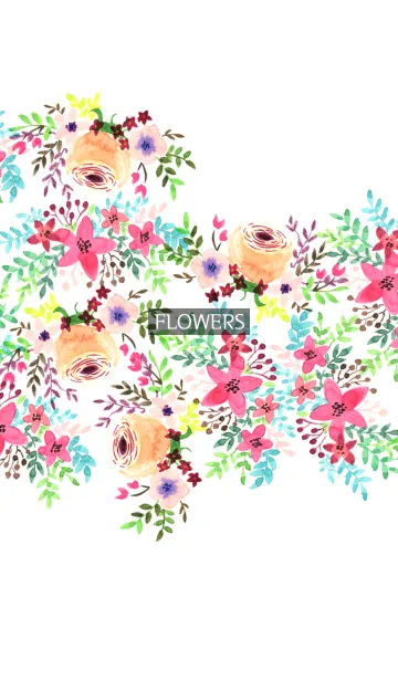 [LINE着せ替え] water color flowers_280の画像1