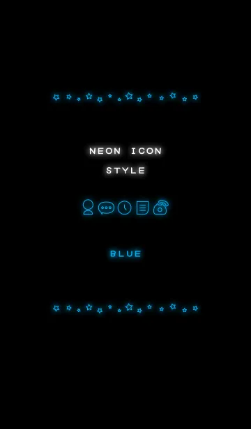 NEON ICON STYLE BLUEの着せ替えメイン画像