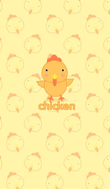 [LINE着せ替え] Simple cute chicken themeの画像1