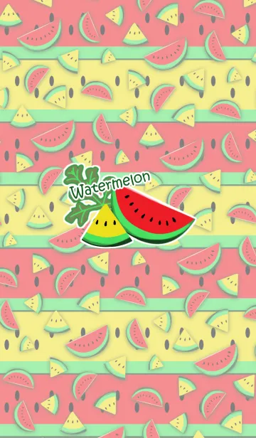 [LINE着せ替え] スイカ・ボーダーの画像1