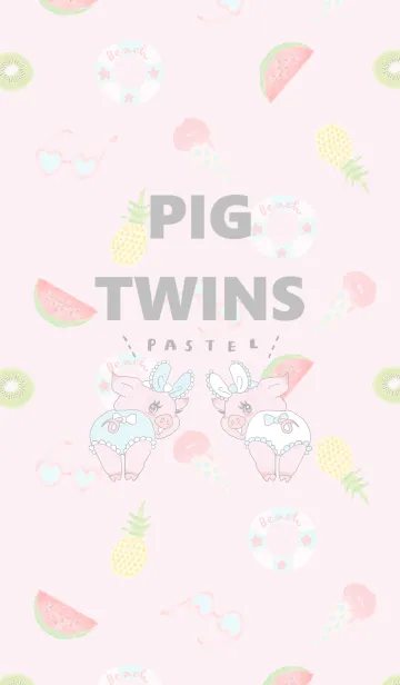 [LINE着せ替え] PIG TWINS -Pastel-の画像1