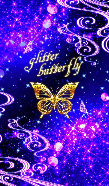 glitter butterfly -gold-～キラキラ蝶～の着せ替えメイン画像
