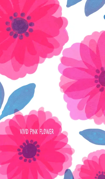 [LINE着せ替え] vivid pink flowerの画像1
