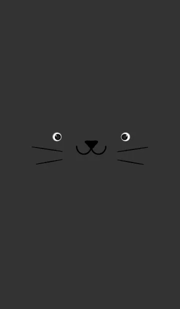 [LINE着せ替え] Simple Black Cat Face themeの画像1