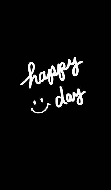 [LINE着せ替え] happy day smile-黒-の画像1