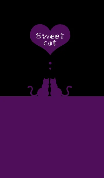 sweet cat 【black＆purple】の着せ替えメイン画像