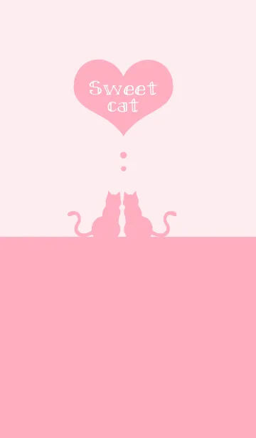 [LINE着せ替え] sweet cat 【Pink】の画像1