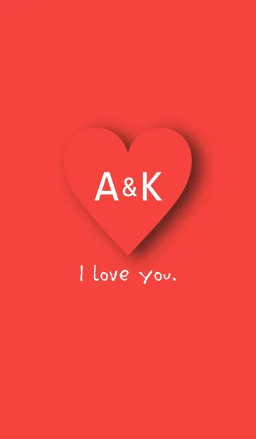 [LINE着せ替え] INITIAL -A＆K- I Love youの画像1