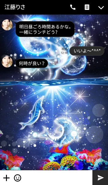 [LINE着せ替え] Dolphin Moonの画像3