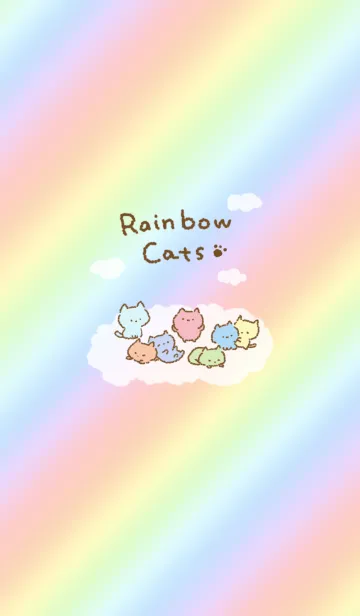 [LINE着せ替え] Rainbow catsの画像1
