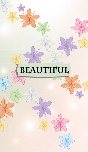 [LINE着せ替え] シンプルなカラフルなユリの画像1