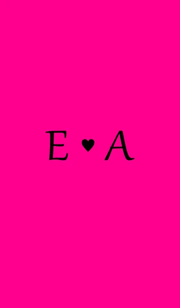 [LINE着せ替え] Initial "E ＆ A" Vivid pink ＆ black.の画像1