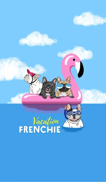 [LINE着せ替え] フランスブルドッグの休暇の画像1