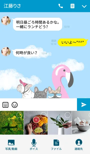 [LINE着せ替え] フランスブルドッグの休暇の画像4