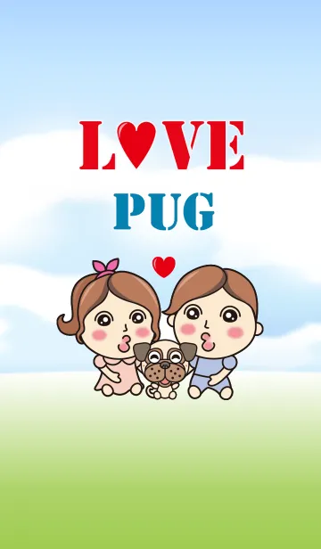 [LINE着せ替え] LOVE PUGの画像1