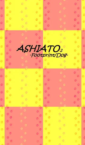 [LINE着せ替え] ASHIATO 2 -Dog-Yellow × Orangeの画像1