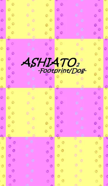 [LINE着せ替え] ASHIATO 2 -Dog-Yellow × Pinkの画像1