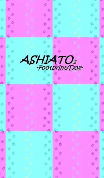[LINE着せ替え] ASHIATO 2 -Dog-Light blue × Pinkの画像1