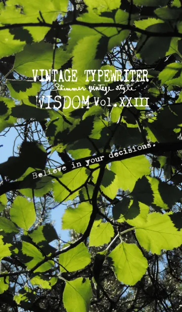 VINTAGE TYPEWRITER WISDOM Vol. XXIIIの着せ替えメイン画像