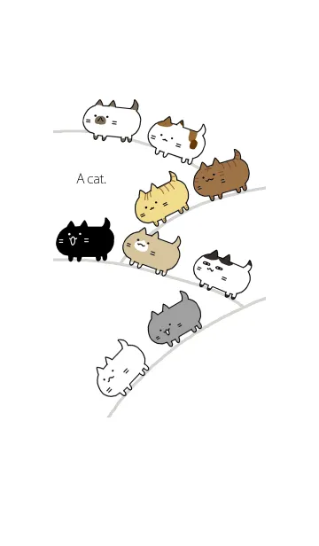 [LINE着せ替え] 猫が。たくさんの画像1