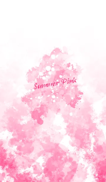 [LINE着せ替え] Summer Pink -Splash style-の画像1