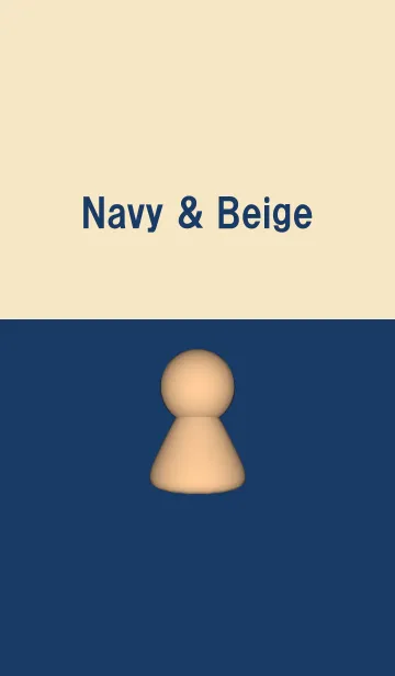 [LINE着せ替え] Navy ＆ Beige Simple design 22の画像1
