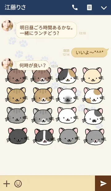 [LINE着せ替え] ねこちゃんいっぱい！の画像3