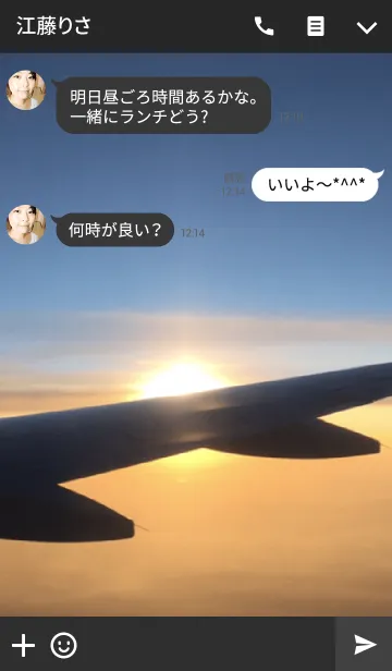 [LINE着せ替え] Silver Sky x Gold Skyの画像3