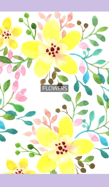 [LINE着せ替え] water color flowers_285の画像1