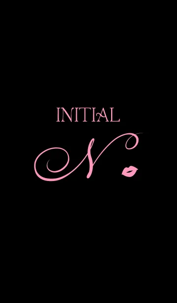 [LINE着せ替え] Initial N - Pink -の画像1