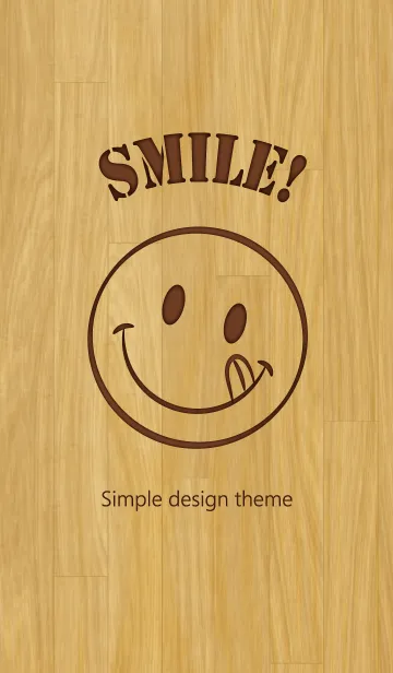 [LINE着せ替え] Simple Smile woodの画像1