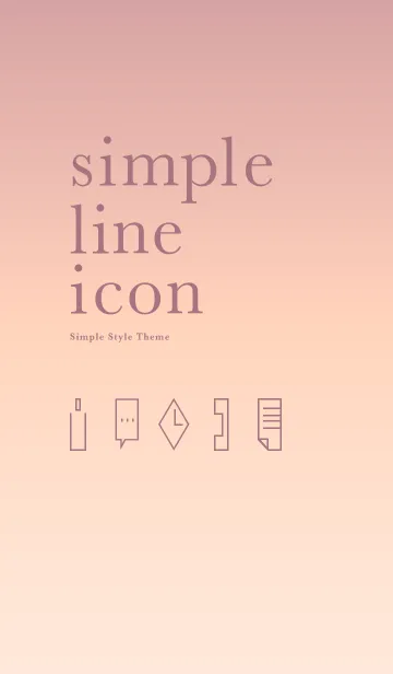 Simple Line Icon -ピンクゴールド-の着せ替えメイン画像