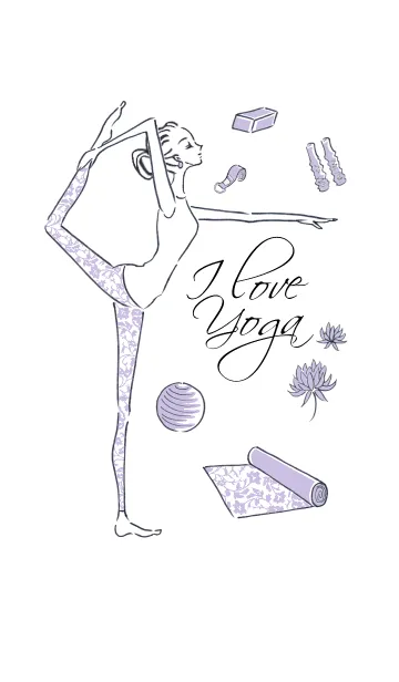 [LINE着せ替え] I LOVE Yoga -LOVE series 03-の画像1