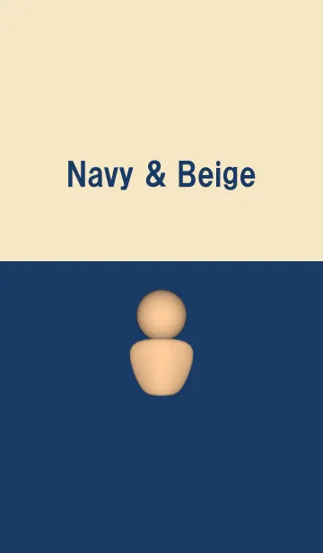 [LINE着せ替え] Navy ＆ Beige Simple design 23の画像1