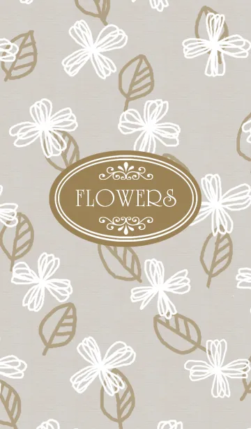 [LINE着せ替え] 北欧風 モダンフラワー 8の画像1